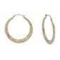 10kt. Yellow Gold Swirl Hoop Earrings - image 1