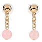 Design Collection Gold & Rose Beaded Drop Earrings - image 1