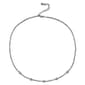Rhodium Plated Sterling Silver Station Collar Necklace - image 1