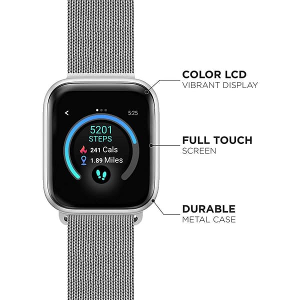 Adult Unisex iTouch Air 3 Silver Smartwatch - 500008S-4-42-B28