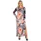 Womens 24/7 Comfort Apparel Floral Long Sleeve Maxi Sheath Dress - image 1