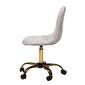 Baxton Studio Kabira Glam & Luxe Grey Velvet Swivel Office Chair - image 4