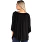 Womens 24/7 Comfort Apparel 3/4 Sleeve Pleated Peasant Top - image 2