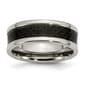 Mens Endless Affection&#40;tm&#41; 8mm Titanium Black Carbon Inlay Band - image 1