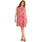 Womens Harlow & Rose Sleeveless Print Yummy Swing Dress-Pink - image 1