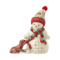 Jim Shore Heartwood Creek Snowman with Dog & Scarf Figurine - image 1