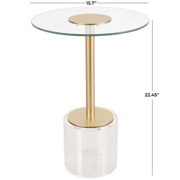 9th & Pike® Modern Clear Acrylic Plastic Accent Table