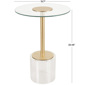 9th & Pike® Modern Clear Acrylic Plastic Accent Table - image 3
