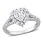 Gemstone Classics&#40;tm&#41; 1 1/2kt. Moissanite Halo Engagement Ring - image 1