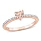 Gemstone Classics(tm) 10kt. Rose Gold Heart Promise Ring - image 1