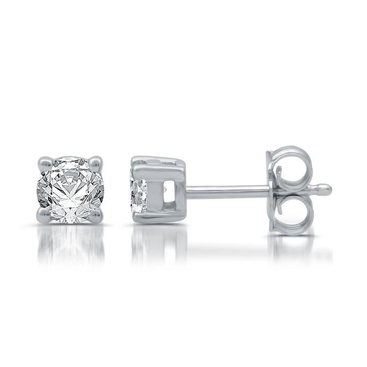 Nova Star® 14kt. White Gold 1/4ctw. Lab Grown Diamond Earrings