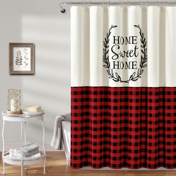 Lush Decor&#40;R&#41; Home Sweet Home Wreath Shower Curtain - image 