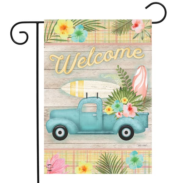 Briarwood Lane Tropical Pickup Truck Garden Flag - image 