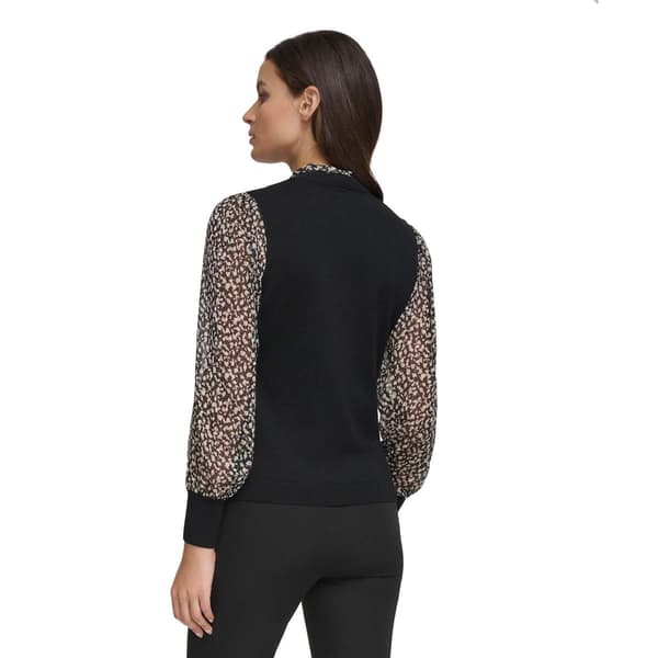 Womens Tommy Hilfiger Solid Long Sleeve w/Matching Dots Tie