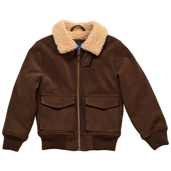 Toddler Boy Perry Ellis Sherpa Fleece Suede Aviator Jacket - image 