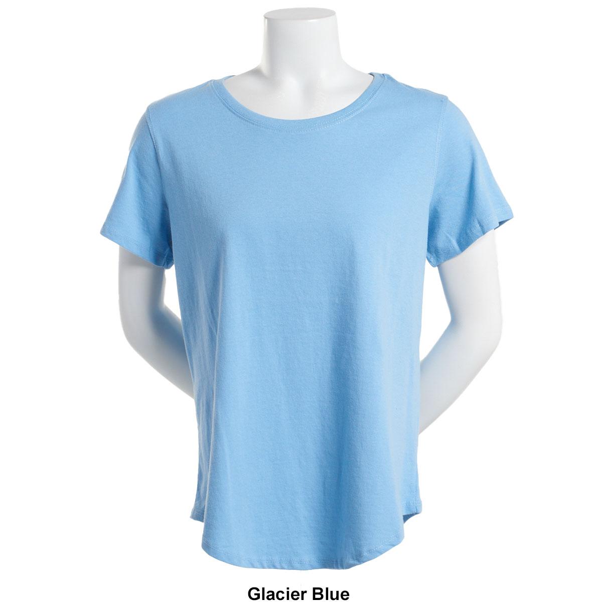 Womens Starting Point® Super Soft Short Sleeve Crew Neck Tee, Glacier Blue, M