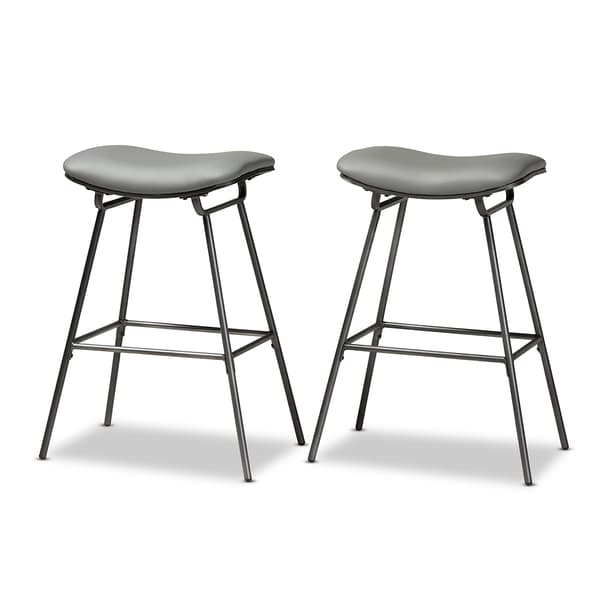 Baxton Studio Jette 2 Piece Bar Stool Set