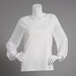 Womens Calvin Klein 3/4 Cuff Sleeve Scoop Neck Crinkle Blouse - image 1