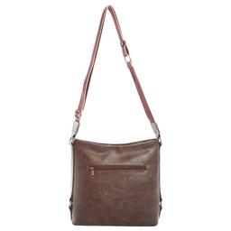 DS Fashion Ultrasuede Color Block Crossbody - Plum/Multi