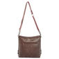DS Fashion Ultrasuede Color Block Crossbody - Plum/Multi - image 4