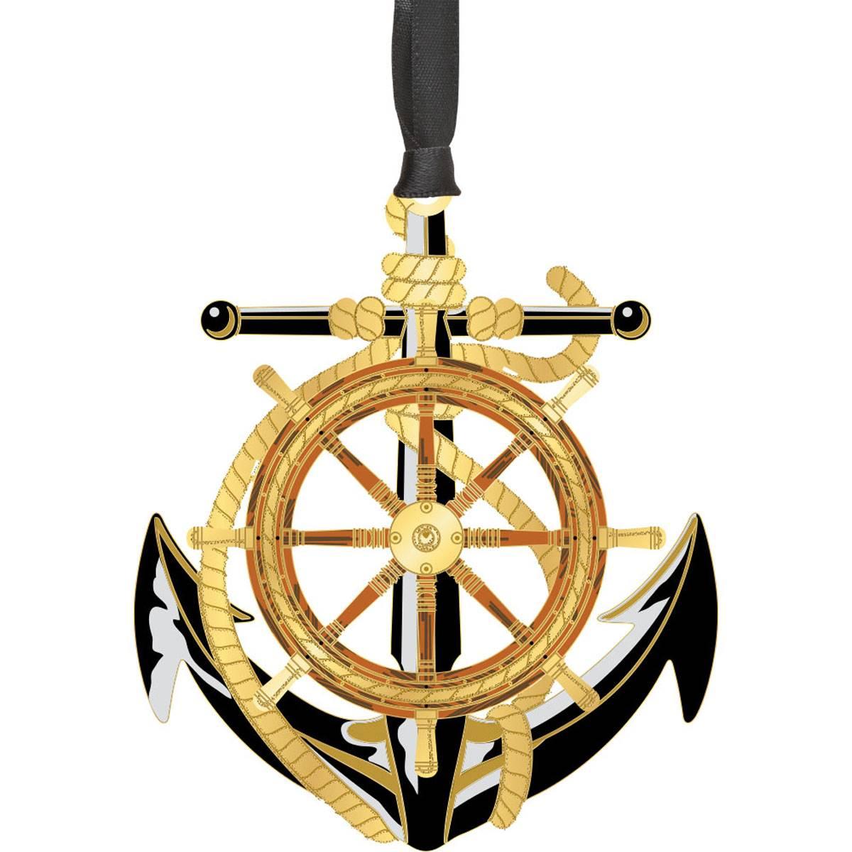 Beacon Design Anchor & Wheel Ornament