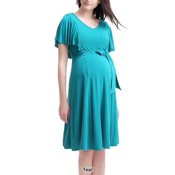Womens Glow & Grow&#174; Belted Nursing A-Line Maternity Dress