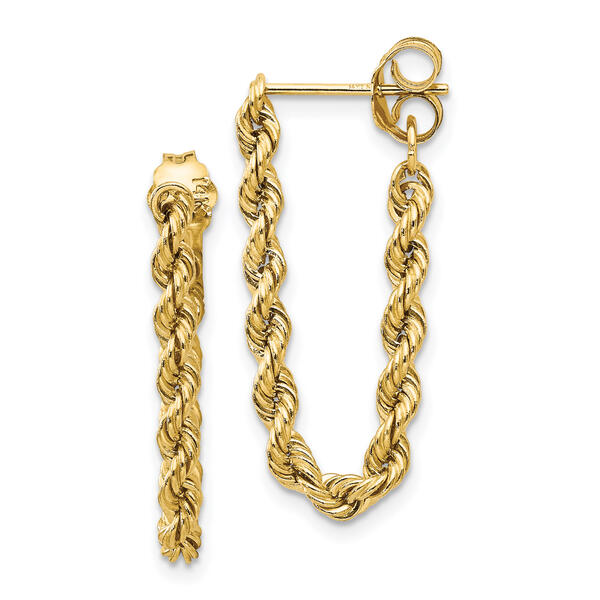 Gold Classics&#40;tm&#41; 14kt. Dangle Rope Earrings - image 