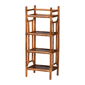 bali & pari Basile Marbled Tortoise Natural Rattan Display Shelf - image 1