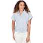 Petites Skyes the Limit Sunny Blue Skies Floral Short Sleeve Ti - image 1