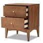Baxton Studio Landis Ash Walnut Finished Wood 2-Drawer Nightstand - image 2