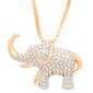 Gianni Argento Gold Diamond Elephant Pendant Necklace - image 1