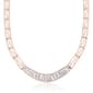 Gianni Argento Rose Gold 1/10ctw. Diamond Greek Key Necklace - image 1