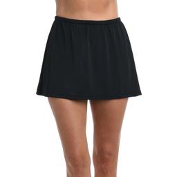 Womens Maxine Solid Skirt w/Powernet Swim Bottoms