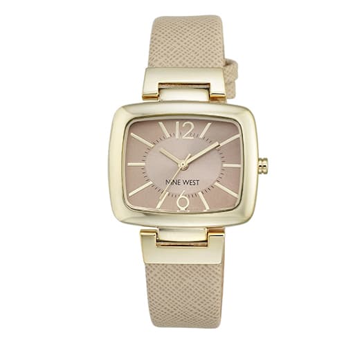 Womens Nine West Rectangular Watch - NW/1856NTNT - image 