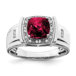 Mens Gentlemens Classics(tm) 14kt. White Gold 2 1/3ctw. Ruby Ring