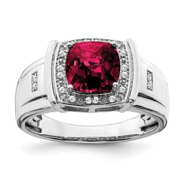 Mens Gentlemens Classics&#40;tm&#41; 14kt. White Gold 2 1/3ctw. Ruby Ring