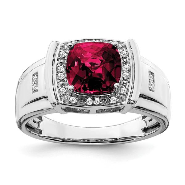 Mens Gentlemens Classics(tm) 14kt. White Gold 2 1/3ctw. Ruby Ring - image 
