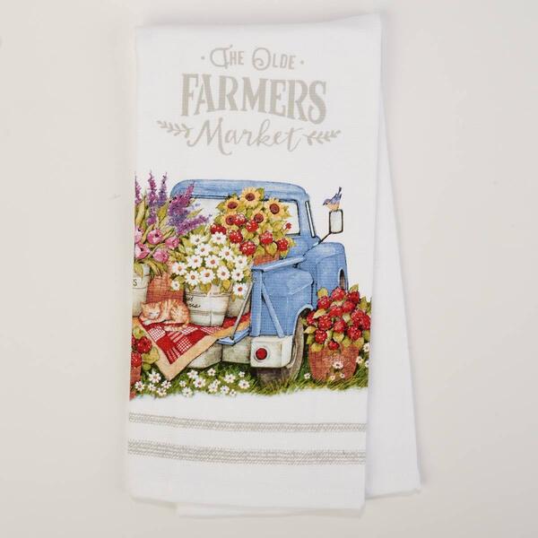 Flower Market Farmers Market Dual Kitchen Towel - image 