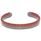 Mens Lynx Stainless Steel Stitched Leather Cuff Bangle Bracelet - image 1