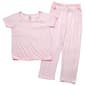 Juniors Pillow Talk Short Sleeve Heart Poly Suede Long Leg PJ Set - image 1