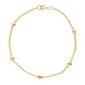 Gold Classics&#40;tm&#41; Rolo Link Chain Beaded Bracelet - image 1