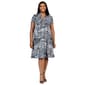Plus Size 24/7 Comfort Apparel Geometric Knee Length Wrap Dress - image 3