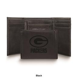 Mens NFL Green Bay Packers Faux Leather Trifold Wallet
