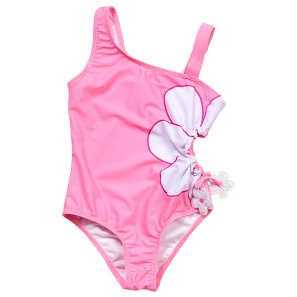 Girls (4-6x) Derek Heart Daisy Side Cutout One Piece Swimsuit - image 