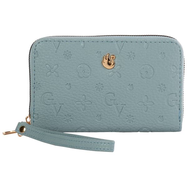Womens Gloria Vanderbilt Embossed Small Zip Around Wallet - image 