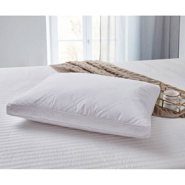 Blue Ridge Home Fashions Quilted Goose Feather Pillows - 2 Pack