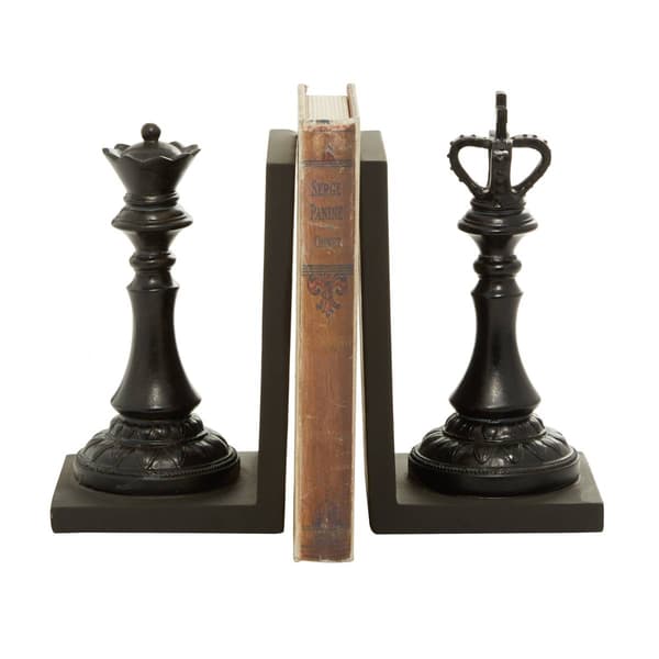 9th & Pike&#40;R&#41; King and Queen Chess Piece Bookend Pair - image 