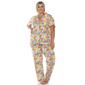 Plus Size White Mark Tropical Flower Pajama Set - image 3