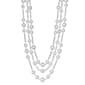 You''re Invited Faux Pearl & Crystal 3-Row Collar Necklace - image 1