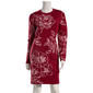 Juniors Madden Girl Floral Jacquard Crew Neck Sweater Dress - image 1
